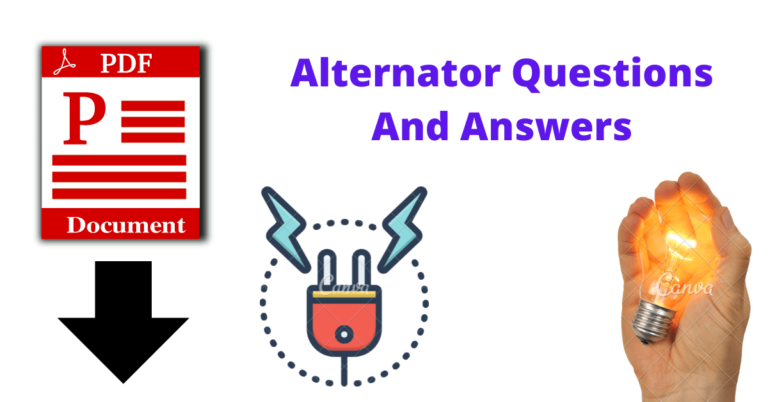 Alternator Questions And Answers pdf in Hindi Download